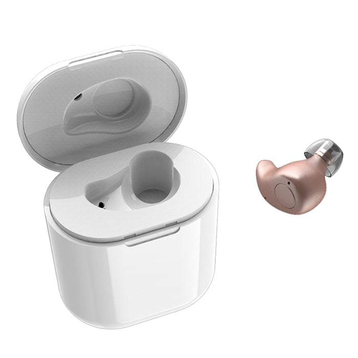 Mini écouteur Bluetooth sans fil S15 HIFI Touch avec boîtier de charge (or rose)