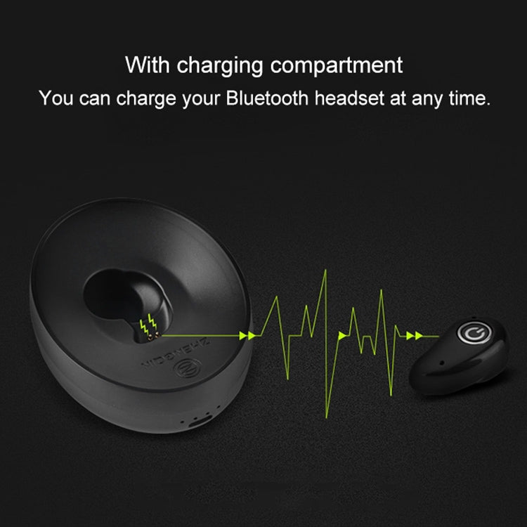 S600 Mini casque sans fil Bluetooth 4.1 avec boîtier de chargement (noir)