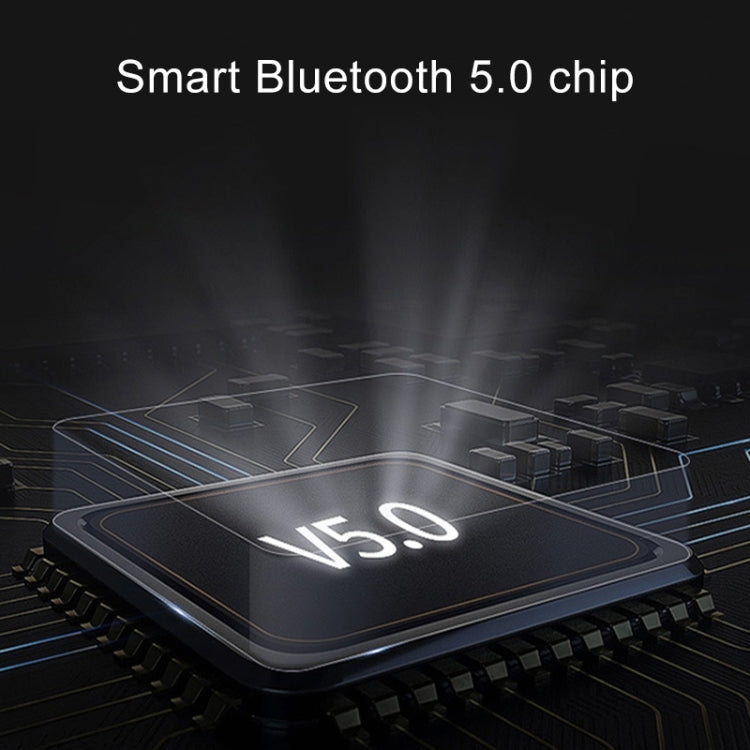 W12 IPX6 Casque Bluetooth 5.0 étanche tactile sans fil avec boîtier de charge Affichage numérique Barre lumineuse d'alimentation et de respiration et banque d'alimentation et appels HD (Rose)