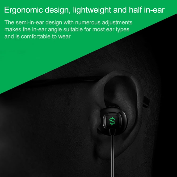 Original Xiaomi Black Shark 3.5mm Wired Control Semi-in-Ear Gaming Headset Support Calls Cable length: 1.2m (Black)