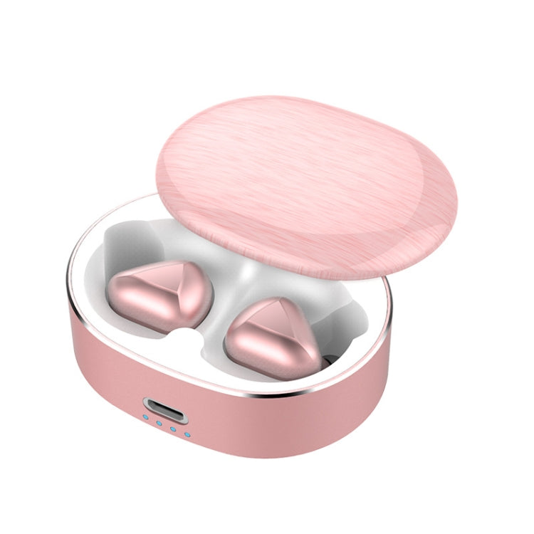 T50 6D sans fil Bluetooth V5.0 casque antibruit prend en charge les appels binauraux (rose)