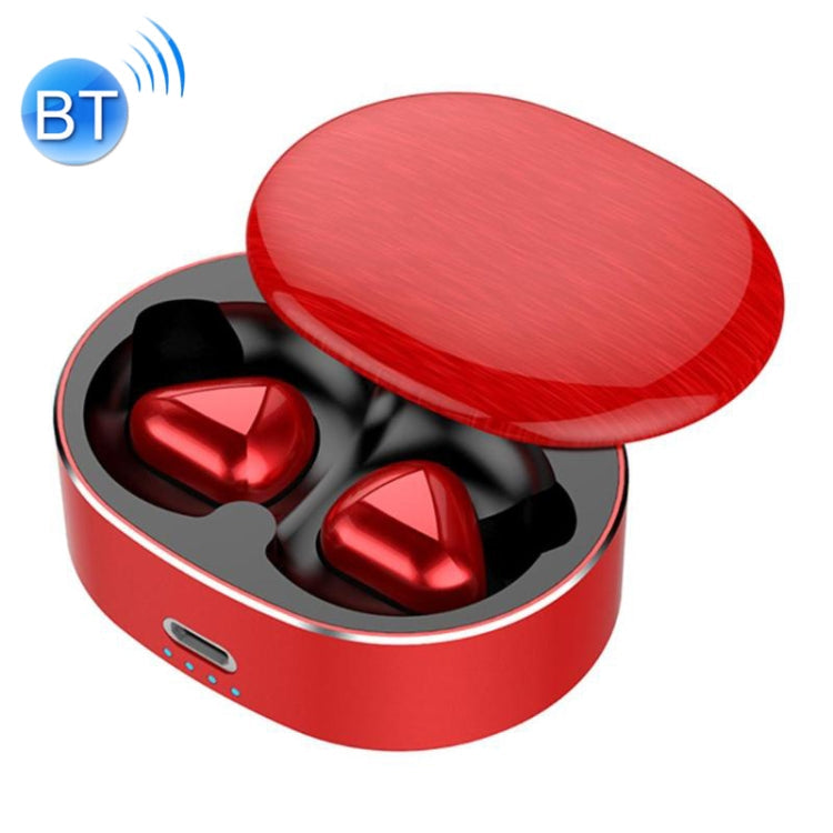 T50 6D Noise Reduction Bluetooth V5.0 Wireless Bluetooth Headphones Supports Binaural Calls (Red)