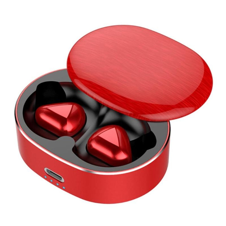 T50 6D Reducción de ruido Bluetooth V5.0 Auriculares Inalámbricos Bluetooth admite llamadas binaurales (Rojo)