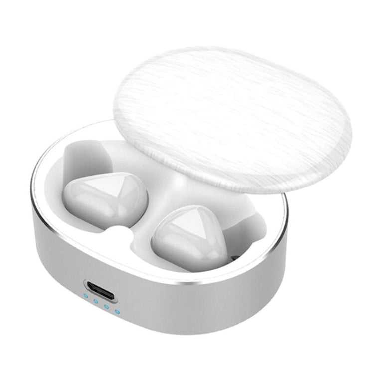 T50 6D Reducción de ruido Bluetooth V5.0 Auriculares Inalámbricos Bluetooth soporte para llamadas binaurales (Blanco)