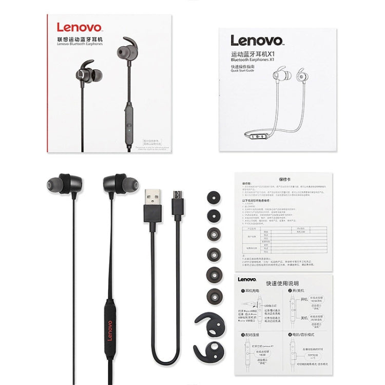 Écouteurs de sport sans fil d'origine Lenovo X1 pour Lenovo X1 (noir)