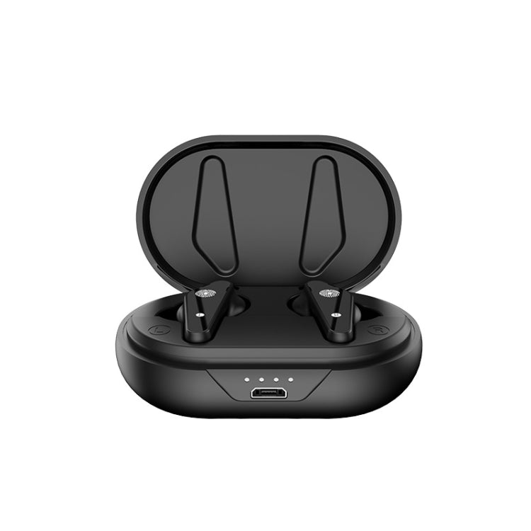 Air Plus Bluetooth 5.0 Mini casque stéréo sans fil Bluetooth sport binaural avec boîtier de charge (noir)