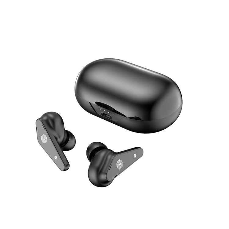 Air Plus Bluetooth 5.0 Mini Auricular Stereo Inalámbrico binaural Deportivo Bluetooth con caja de Carga (Negro)