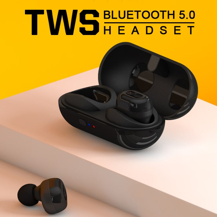 TWS-N9 Bluetooth 5.0 Mini Binaural True Wireless Stereo Sports Bluetooth Earphone with Charging Box (White)