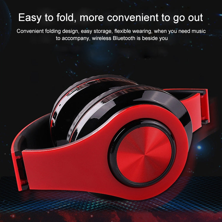 B39 Inalámbrica Bluetooth V5.0 Headset (Negro Rojo)