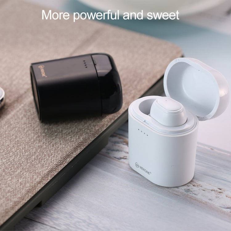 WK P6 Unilateral Bluetooth Earphone with Charging Case (White)