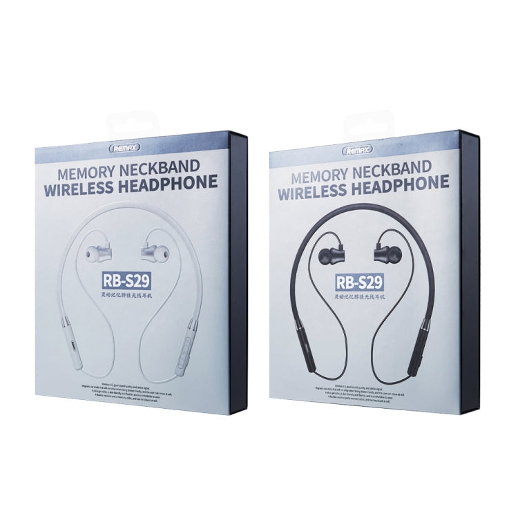Remax RB-S29 Linton Series Memory Neckband V5.0 Écouteurs Bluetooth sans fil (Blanc)