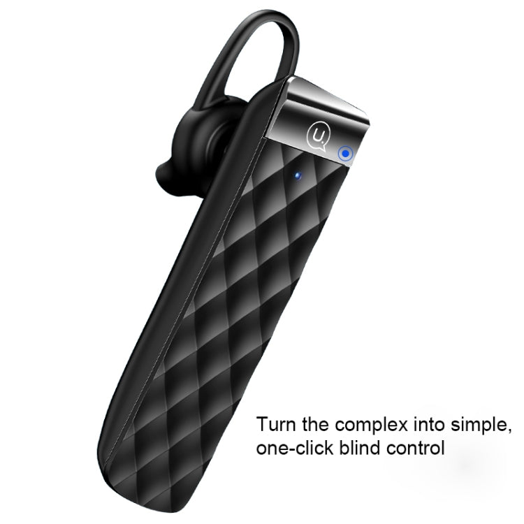 USAMS US-BT001 Wireless Bluetooth Headset Single Ear Bluletooth 5.0 (Black)