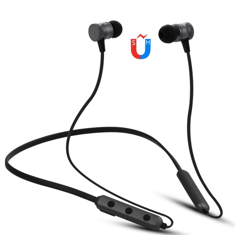 BT-890 Bluetooth 4.2 Bluetooth Headphones with Hanging Neck Design Support Music Play Switching Volume Control and Answer (Black)
