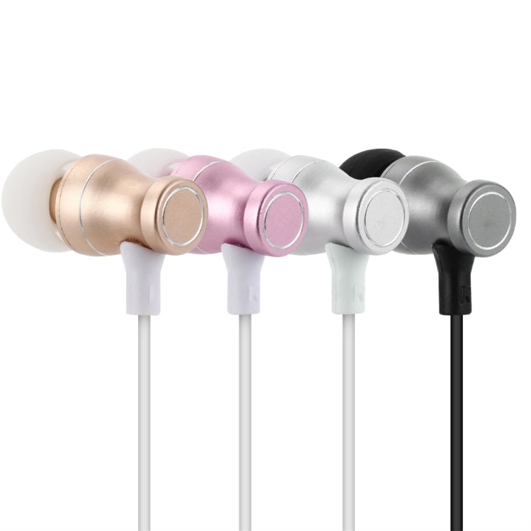 Hanging Neck Design Bluetooth Headphones F11 Bluetooth 4.2 Support Music Play Switching Volume Control and Answer (Rose Gold)