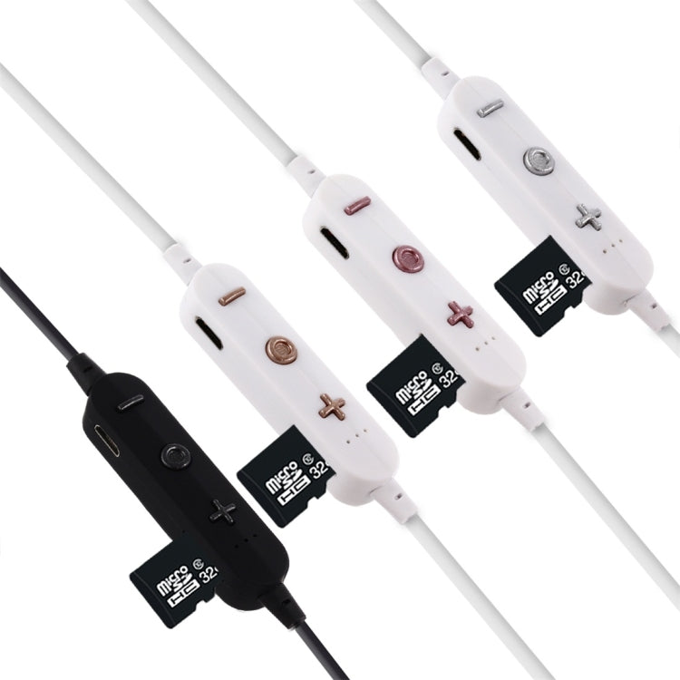 Auriculares Bluetooth con diseño de cuello colgante F15 Bluetooth 4.2 compatible con reproducción de música conmutación Control de volumen y respuesta (Oro Rosa)