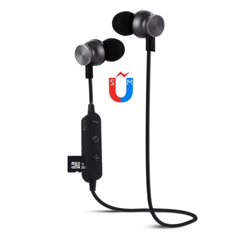 F17 Bluetooth 4.2 Auriculares Bluetooth con diseño de cuello colgante compatible con reproducción de música conmutación Control de volumen y respuesta (Negro)