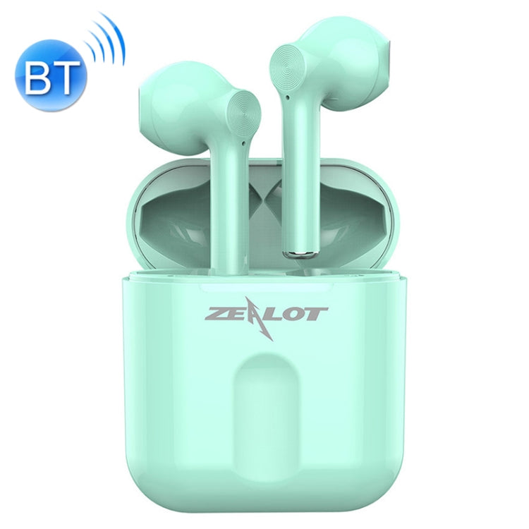 T2 Bluetooth 5.0 TWS Wireless Bluetooth Earphone with Charging Box Support Touch Call and Power Screen (Green)