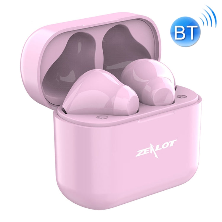 T3 Bluetooth 5.0 TWS Casque Bluetooth sans fil avec prise en charge de la boîte de charge Appel tactile et écran d'alimentation (Rose)