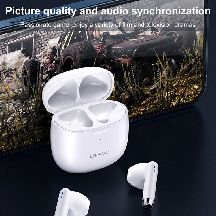 USAMS-IA04 Zero Sense Series Bluetooth Wireless Bluetooth 5.0 Mini tws Headphones with Charging Box (Pink)