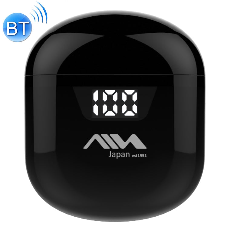 AIN MK-M1 TWS TWS SMIT RUSECTION SEMI-IN-EAR Bluetooth EARPHONE avec boîtier de chargement magnétique et affichage numérique de la batterie Prise en charge TOUCH HD Call Master-Slave Switching (Noir)