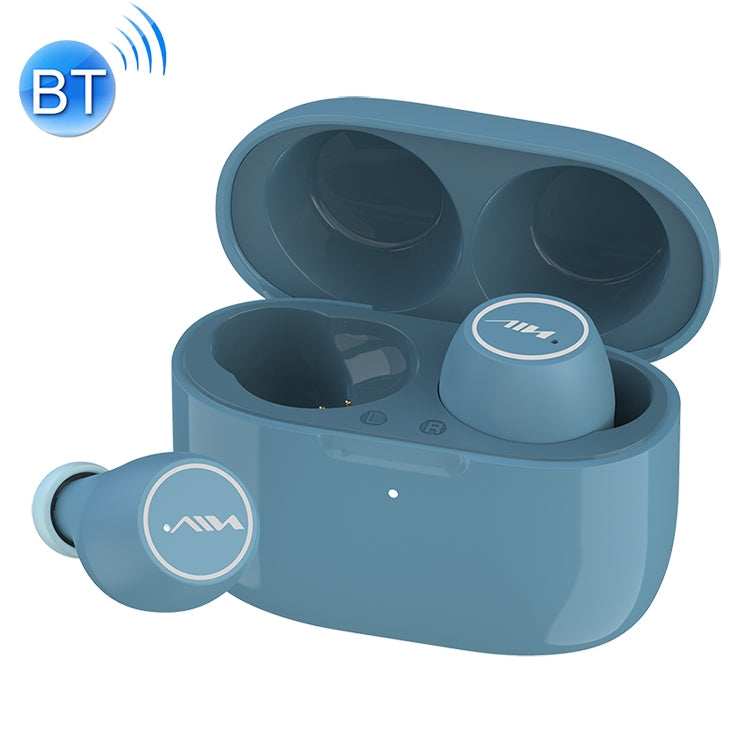 AIN MK-T21 TWS TWS Écouteur Bluetooth Intelligent à Réduction de Bruit avec Prise en Charge du Boîtier de Charge Tactile et Réinitialisation d'une Touche et Connexion Automatique (Bleu)