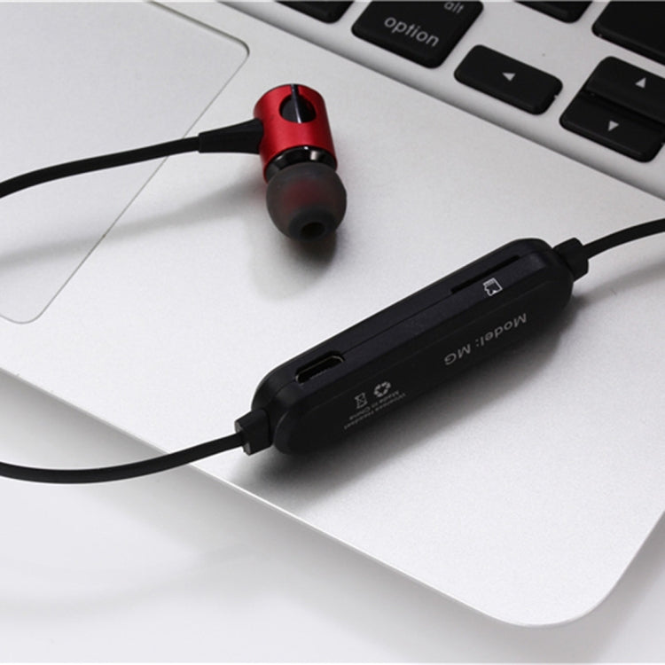 MG-G20 Bluetooth 4.2 Sport Auricular Inalámbrico Bluetooth Tarjeta de soporte (Rojo)