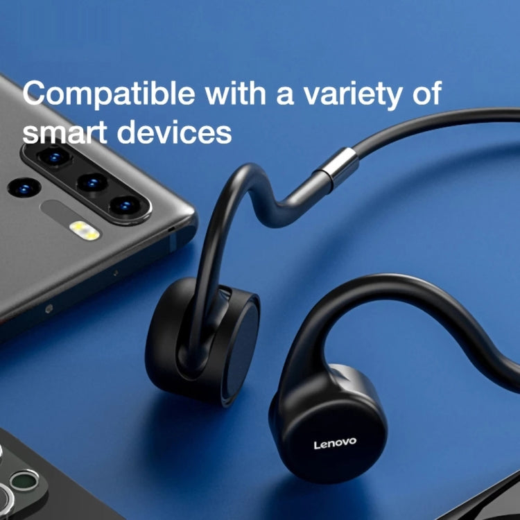 Lenovo X5 IPX8 Casque de conduite sans fil Bluetooth 5.0 Bluetooth 5.0 Mémoire 8G intégrée (Noir)