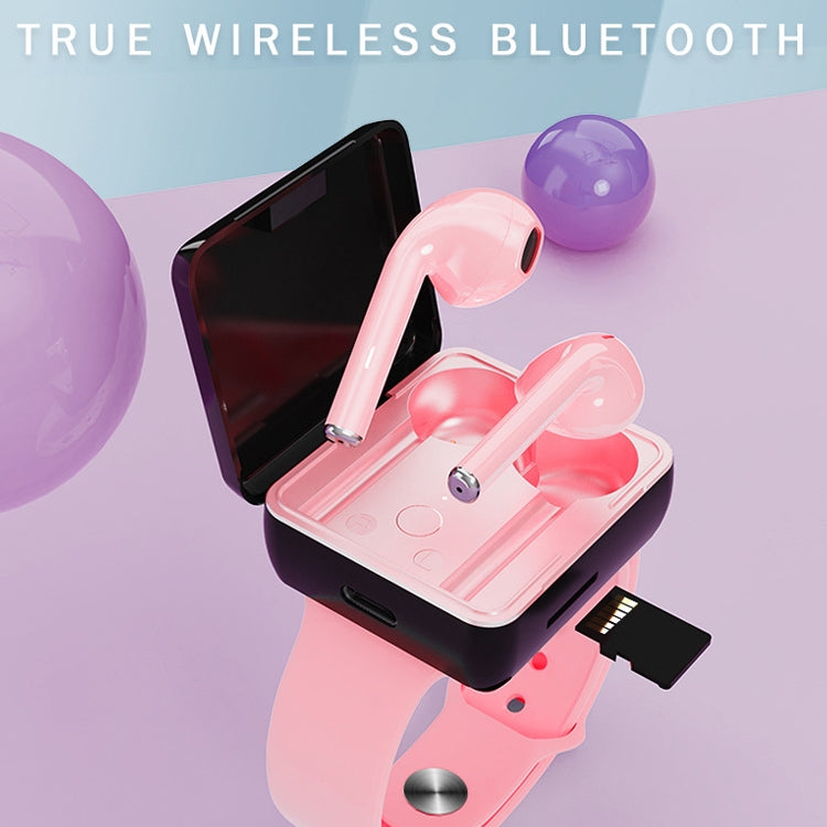 U5 TWS Wats Style Écouteurs Bluetooth Sport Sans Fil avec Prise en Charge de la Boîte de Charge Tactile et Carte TF (Noir)