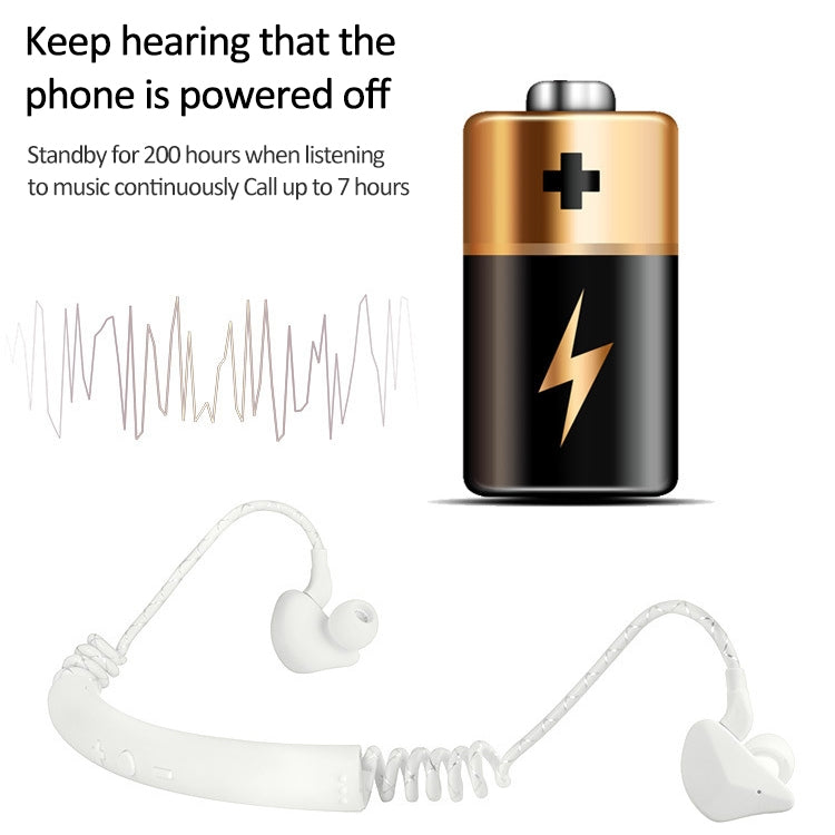 Écouteurs Bluetooth sport sans fil rétractables intra-auriculaires M12 pour écouteurs Apple (noir)