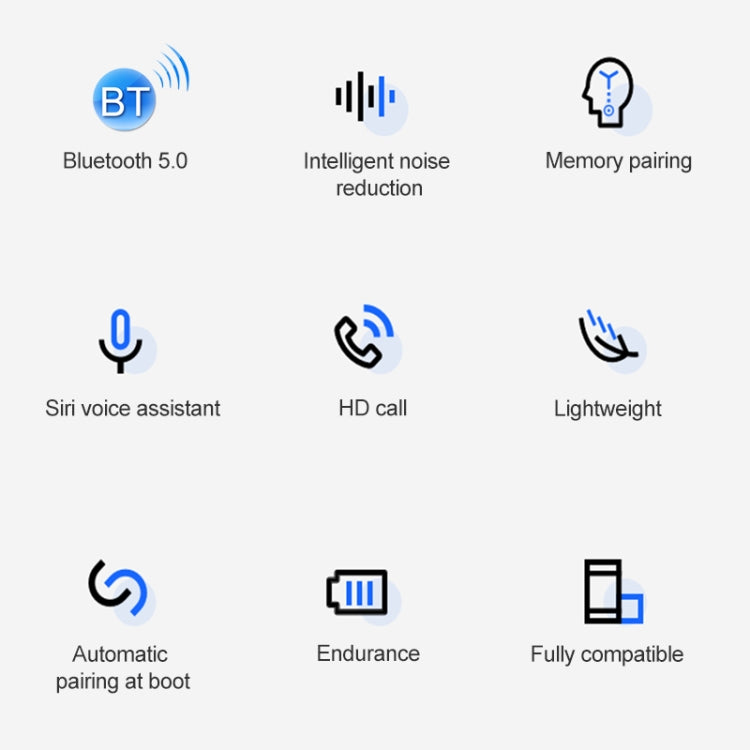 WK V25 TWS Bluetooth 5.0 Touch Écouteurs Bluetooth sans fil avec connexion mémoire et prise en charge de la boîte de charge Appel HD et Siri (Noir)