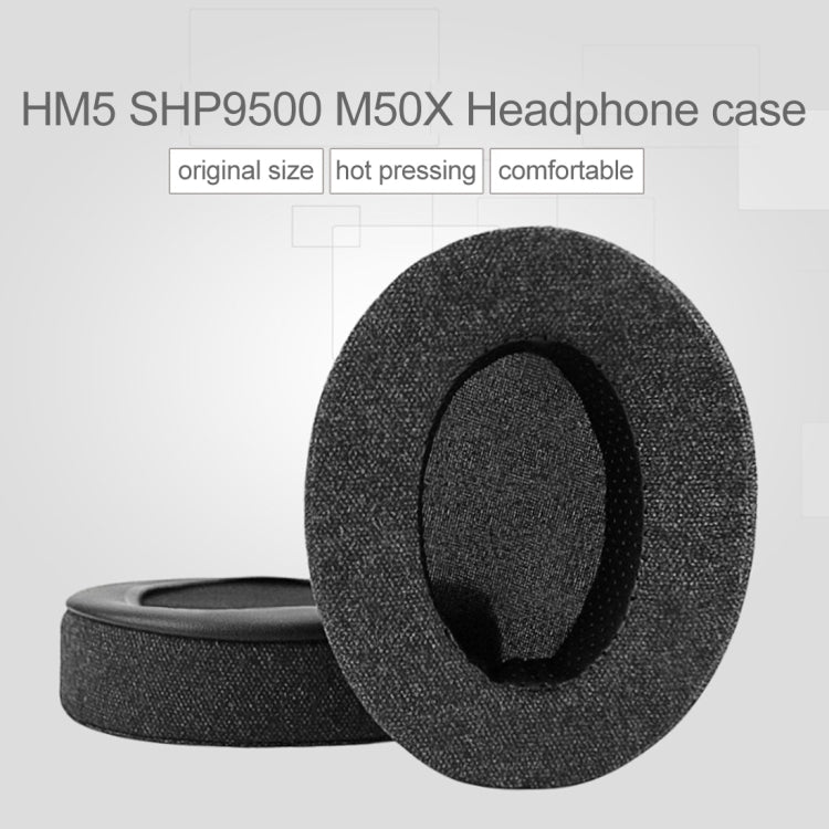 Étuis de protection ovales en cuir biseauté pour casque Brainwavz HM5 / Philip SHP9500 (Blanc)