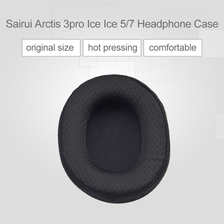 Étui de protection en cuir avec éponge pour casque Steelseries Arctis 3 Pro / Ice 5 / Ice 7 (cuir noir)
