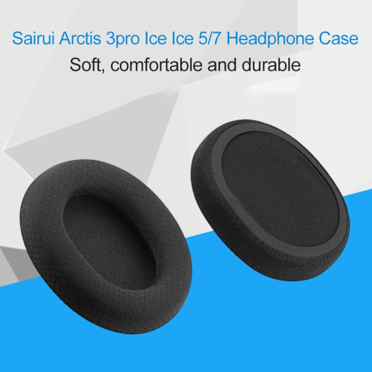 Étui de protection en cuir avec éponge pour casque Steelseries Arctis 3 Pro / Ice 5 / Ice 7 (Gris)