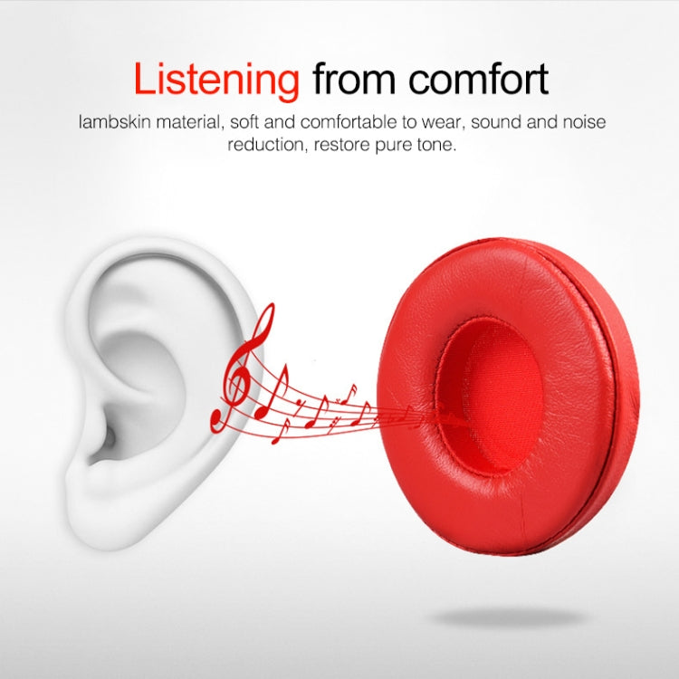 Étuis de protection en cuir pour écouteurs Beats Solo 2.0 / Solo 3.0 Version filaire (Blanc)