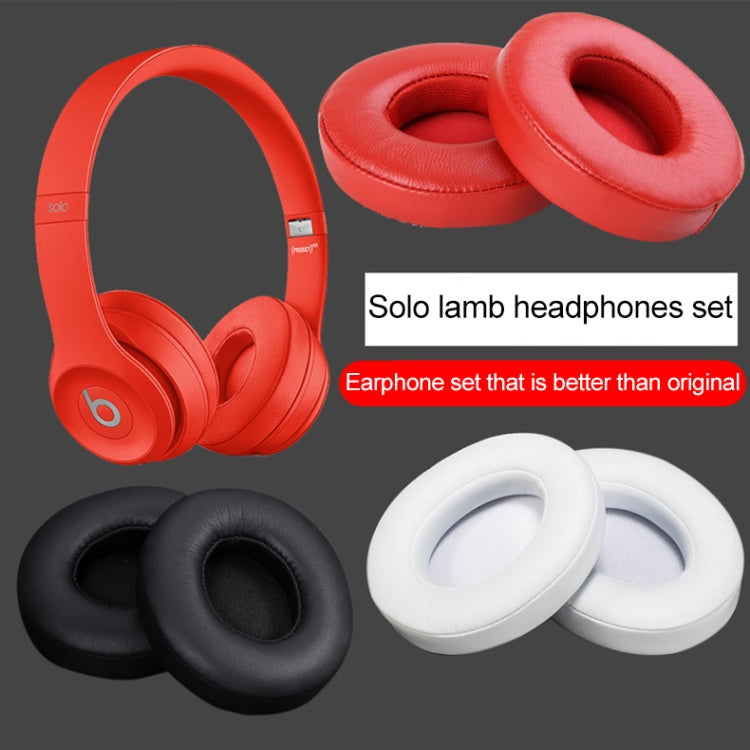 Estuches protectores de Cuero para Auriculares para Beats Solo 2.0 / Solo 3.0 Versión con Cable (Blanco)