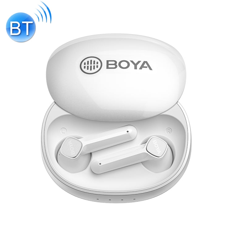 Boya BY-AP100 TRUE Casque stéréo sans fil Véritable casque sans fil Bluetooth 5.1 (Blanc)