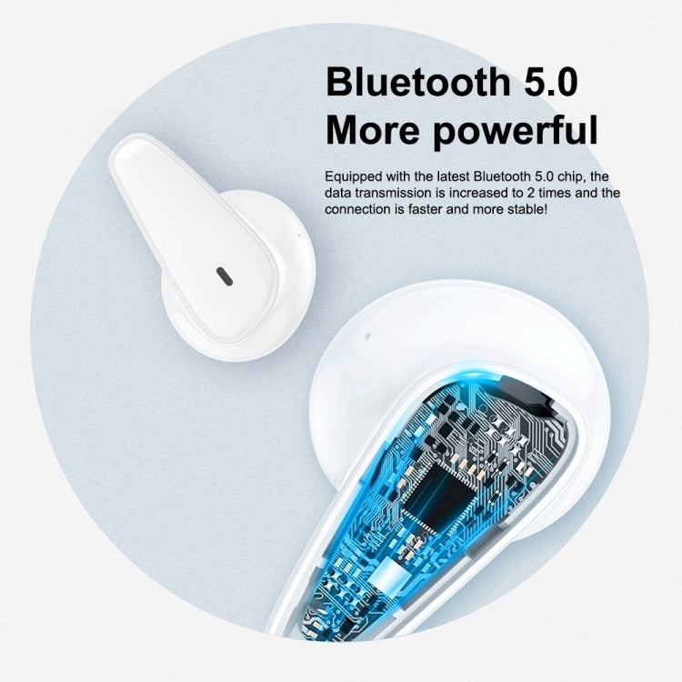 WK V10 WHITE DERE SERIES TWS IPX4 Écouteurs intra-auriculaires Bluetooth 5.0 étanches avec boîtier de charge
