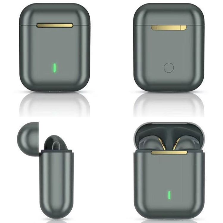 T G J18 Bluetooth 5.1 TWS Wireless Bluetooth Auricular Bluetooth con caja de Carga (verde)
