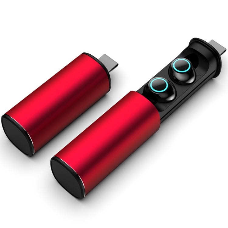Écouteurs sans fil S5 Twins Sports TWS Bluetooth V5.0 sans fil avec bouton magnétique (rouge)