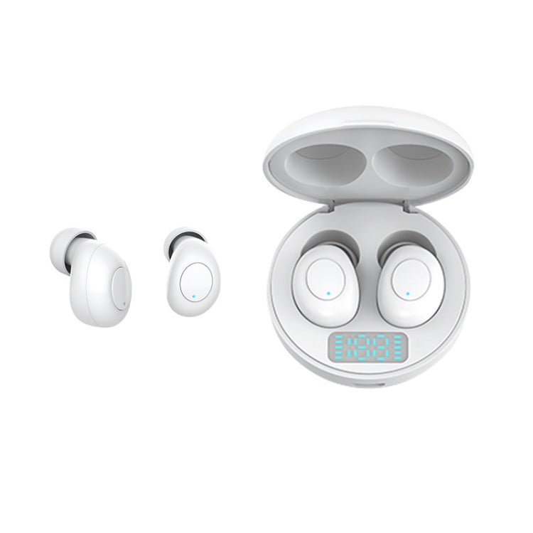 Auriculares Inalámbricos J1 TWS con Pantalla Digital Bluetooth V5.0 con caja de Carga LED (Blanco)
