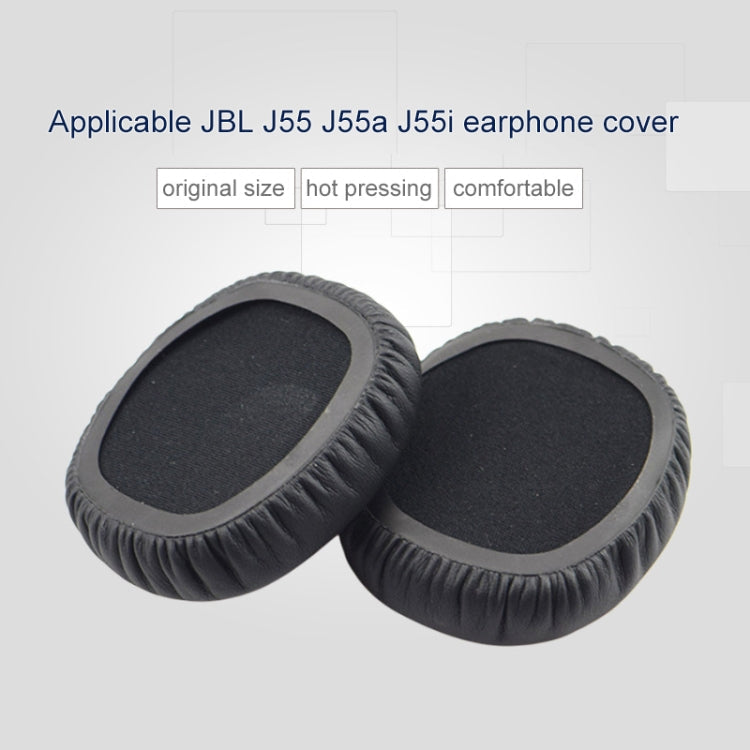 Pour casque JBL J55 / J55a / J55i Simili cuir + étui de protection pour casque en mousse souple cache-oreilles une paire (noir)
