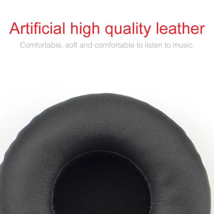 Pour casque JBL Synchros S400BT Imitation cuir + mousse à mémoire de forme souple casque housse de protection cache-oreilles une paire (noir)