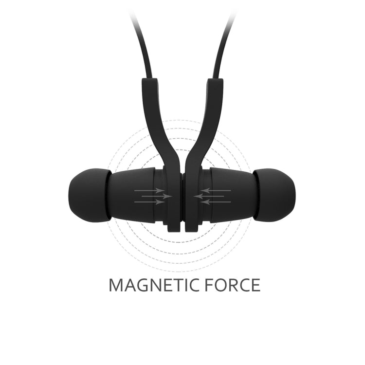 BT-H06 Auriculares internos Magnéticos Inalámbricos con Bluetooth de estilo Deportivo V4.1 (Negro)