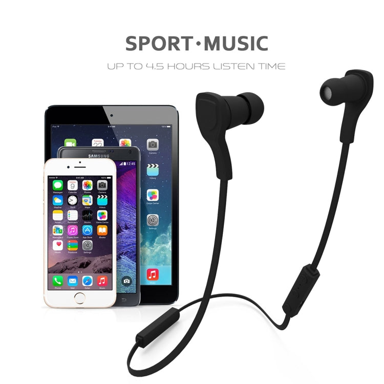 BT-H06 Sports Style Bluetooth V4.1 Wireless Magnetic In-Ear Headphones (Black)