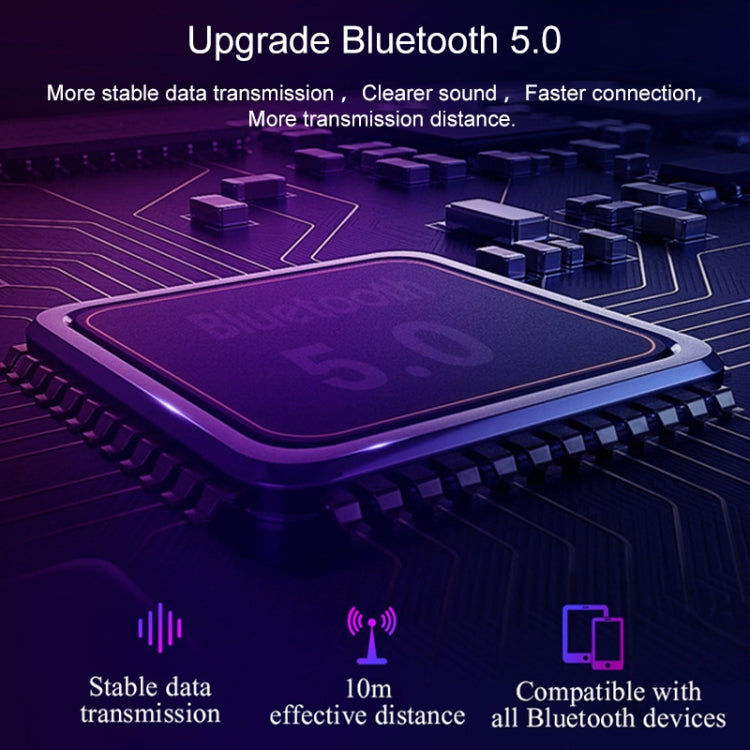 A6 Bluetooth 5.0 True Écouteurs Bluetooth sans fil avec boîtier de chargement (Noir)