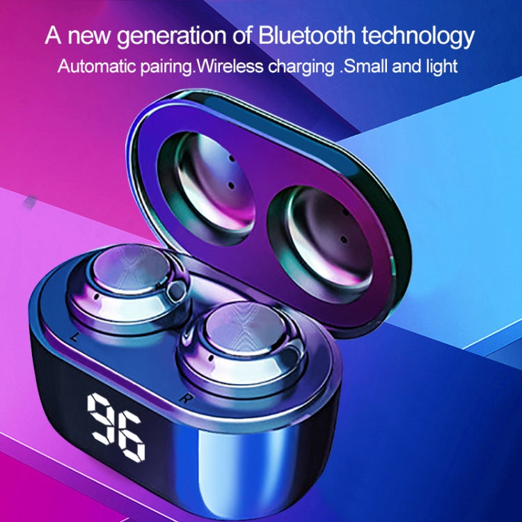 A6 Bluetooth 5.0 True Écouteurs Bluetooth sans fil avec boîtier de chargement (Noir)