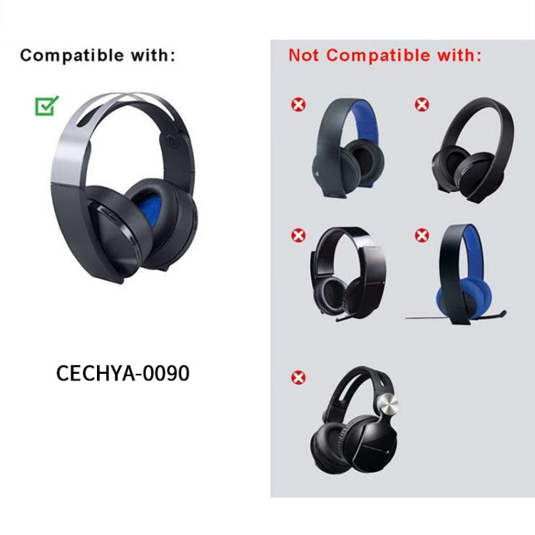 Pour Sony PS4 7.1 PlayStation Platinum CECHYA-0090 housse de coussin pour casque cache-oreilles oreillettes de remplacement sans maille
