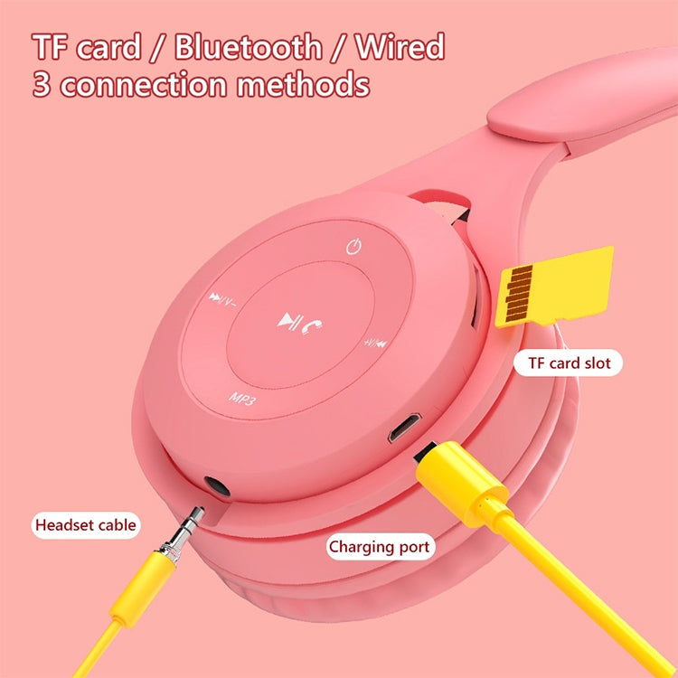 Auriculares Bluetooth Macaron con calidad de Sonido de alta fidelidad Y08 compatible con llamadas y Tarjeta TF y AUX de 3.5 mm (Blanco)