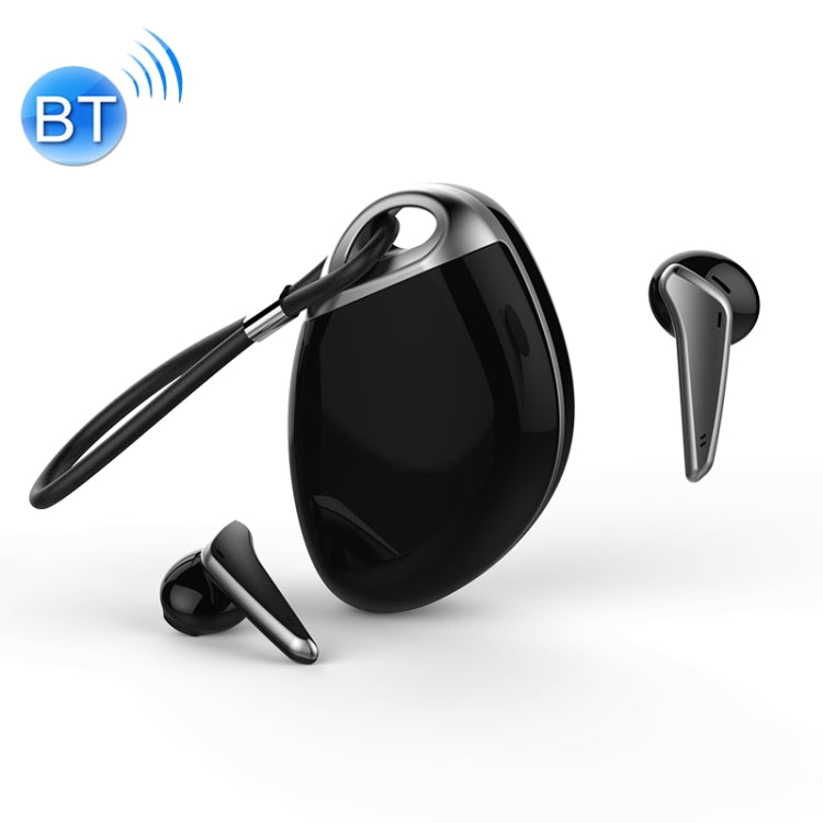 TWS-Q7S TÉLÉPHONE Bluetooth STEREO TRUE WIRELESS AVEC BOÎTIER DE CHARGE ET LONGE (Noir)