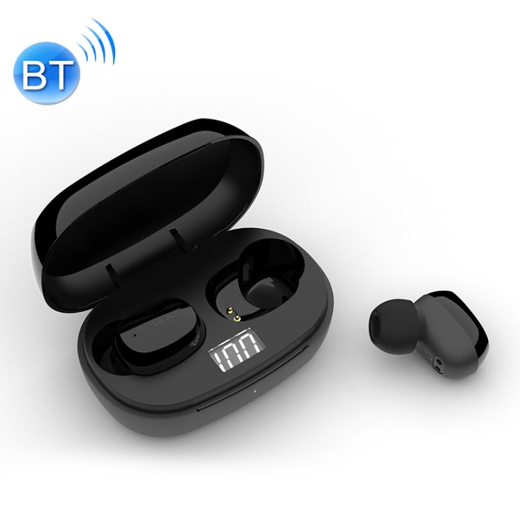 TWS-Q9S TRUE FAIR STEREO Bluetooth avec boîtier de charge et affichage de l'alimentation (noir)